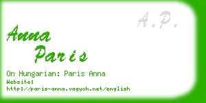 anna paris business card